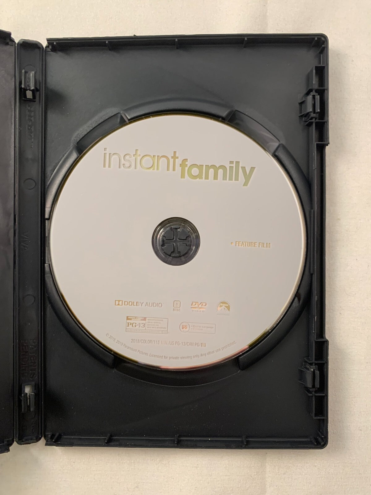 Instant Family (DVD, 2018) Tested and Working