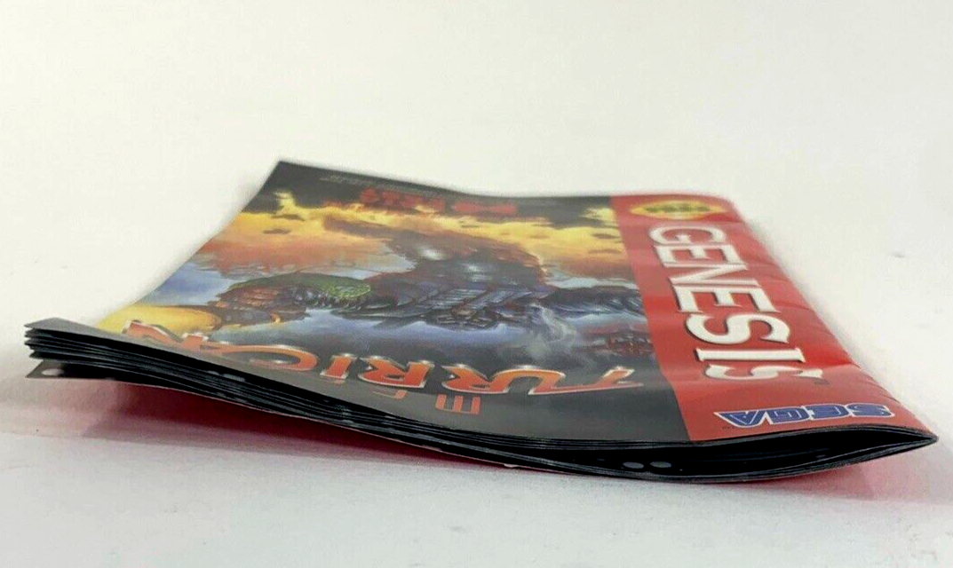 Mega Turrican (Sega Genesis, 1994) Game Case Manual Registration - Tested