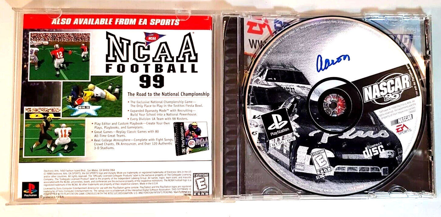 NASCAR 99 (Sony PlayStation 1, 1998) Game Case Manual - Tested and Working