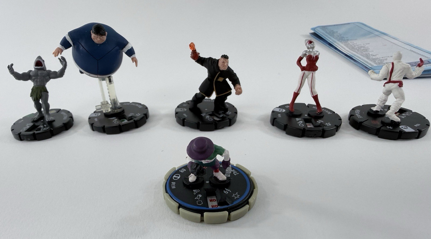 DC 2007 HeroClix Justice League Booster Pack (Set of 5+1) w/Box, Cards, Token