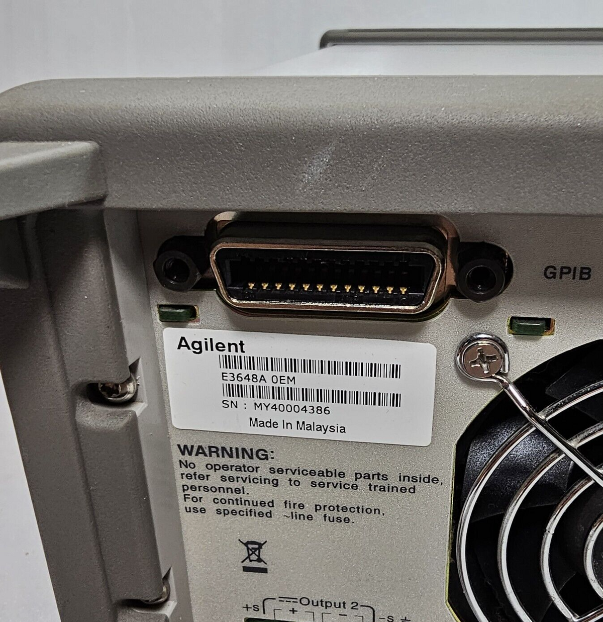 Agilent E3648A Dual Output DC Power Supply 0-8V,5A/0-20V,2.5A - Tested - 4386