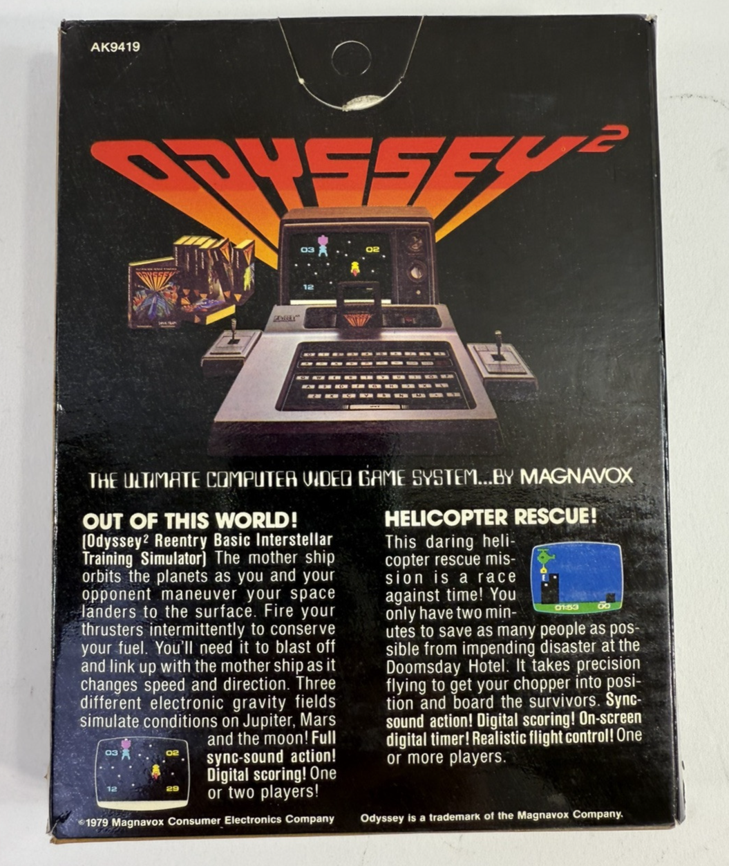Out of This World/Helicopter Rescue (Odyssey 2/Videopac, 1979) Game Box Manual