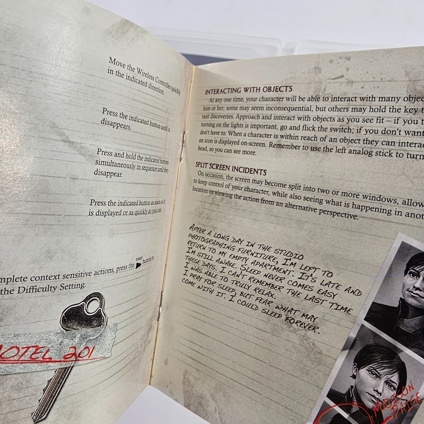 Heavy Rain (Sony PlayStation 3, 2010) Game Case Manual - Tested and Working