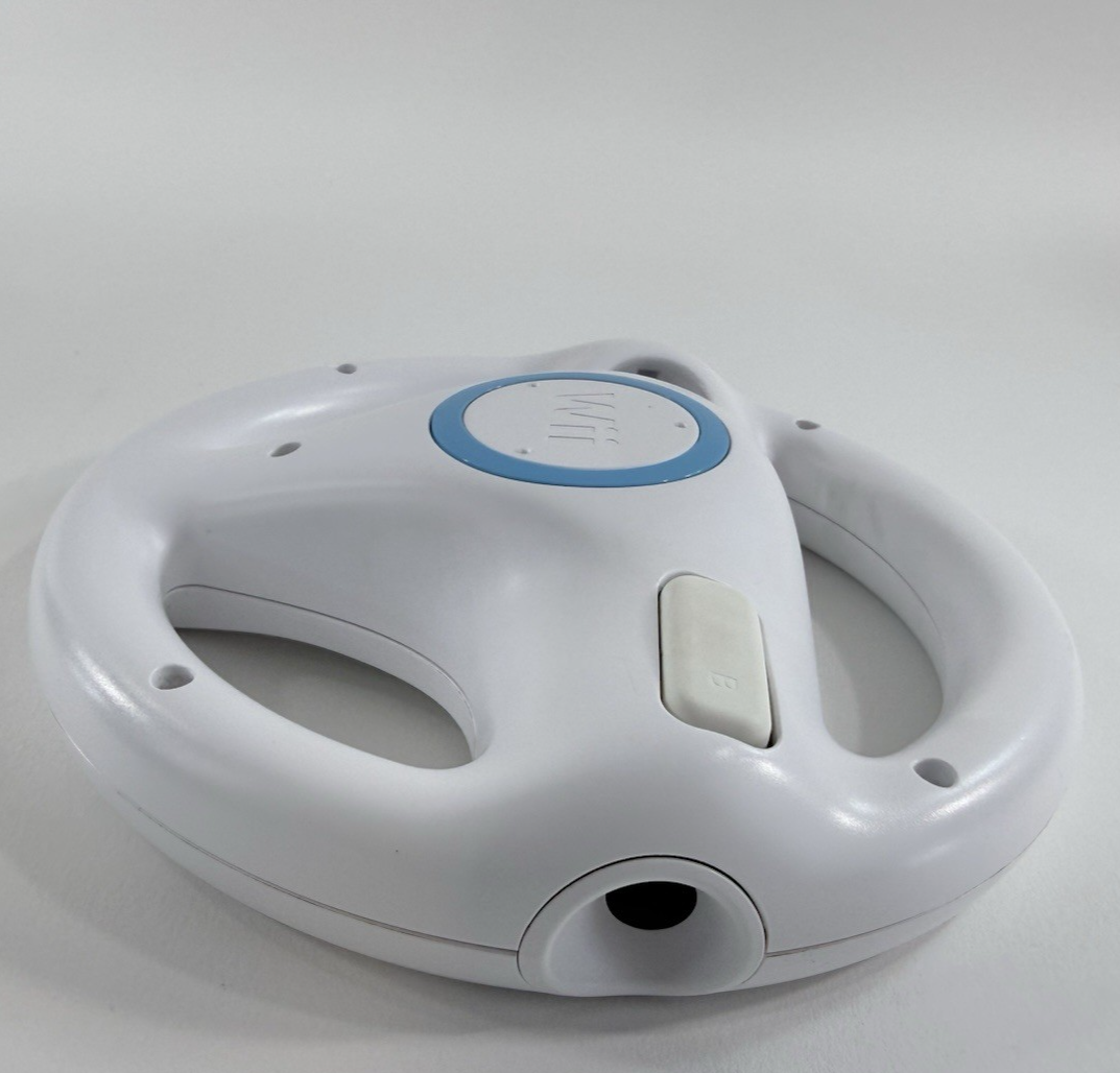 Nintendo Wii White Steering Wheel Attachment RVL-024 (Set of 2)