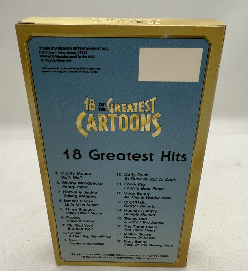 18 of the Greatest Cartoons (VHS, 1990) Tested and Working