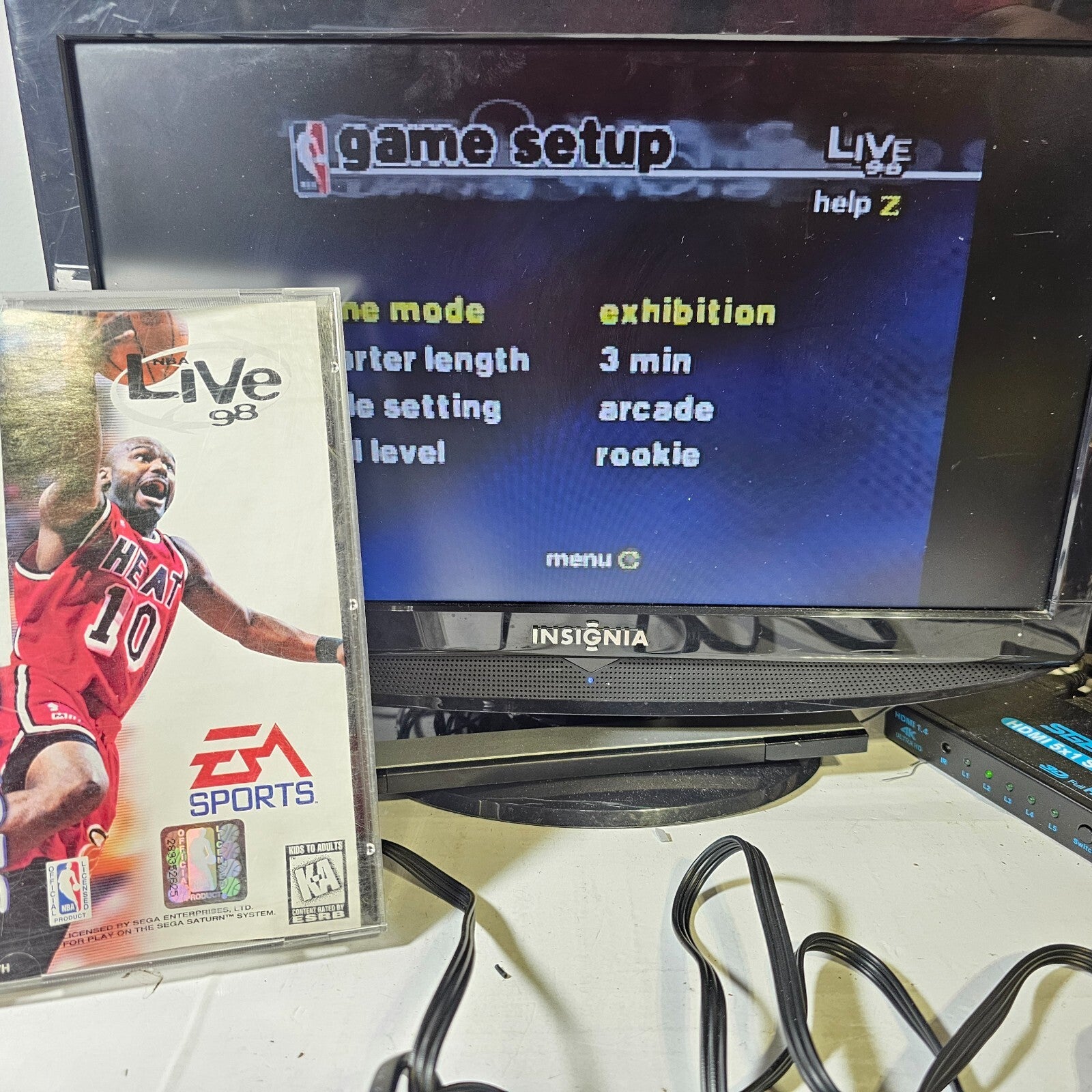 NBA Live 98 (Sega Saturn, 1997) Game Case Manual - Tested and Working