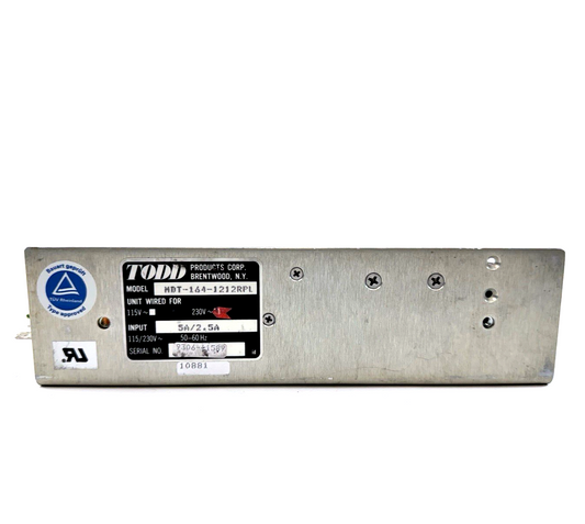 Todd MDT-164-1212RPL 230V Switching Power Supply - Tested and Working