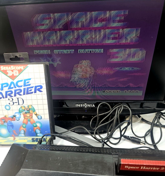 Space Harrier 3-D (Sega Master System, 1988) Game and Case - Tested and Working