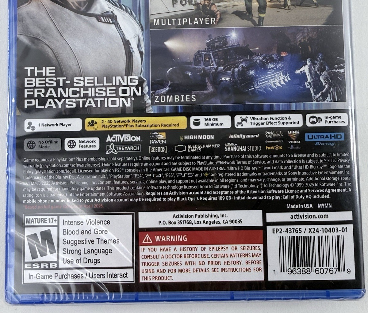 Call Of Duty Black Ops 7 (Sony PlayStation 5, 2025) New, Factory Sealed