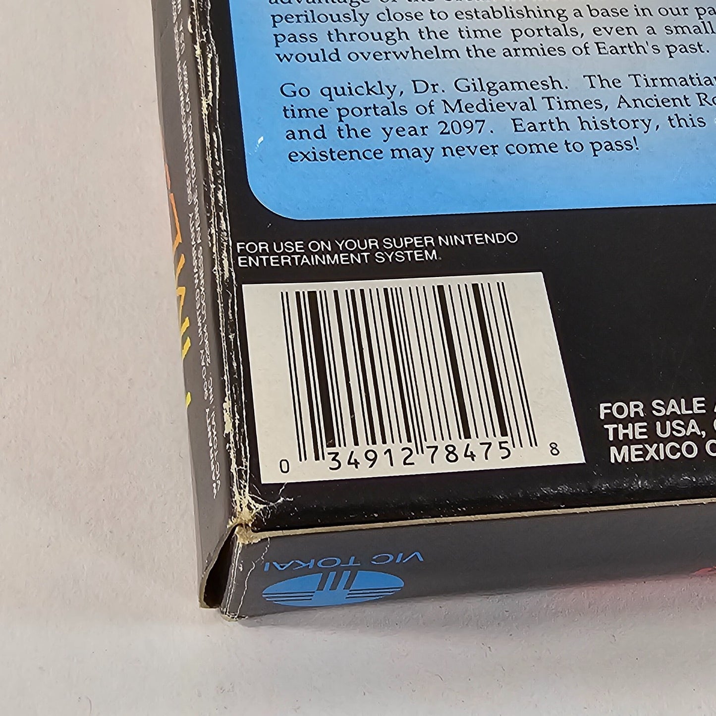 Timeslip (Super Nintendo, 1993) Replacement Box and Manual - No Game