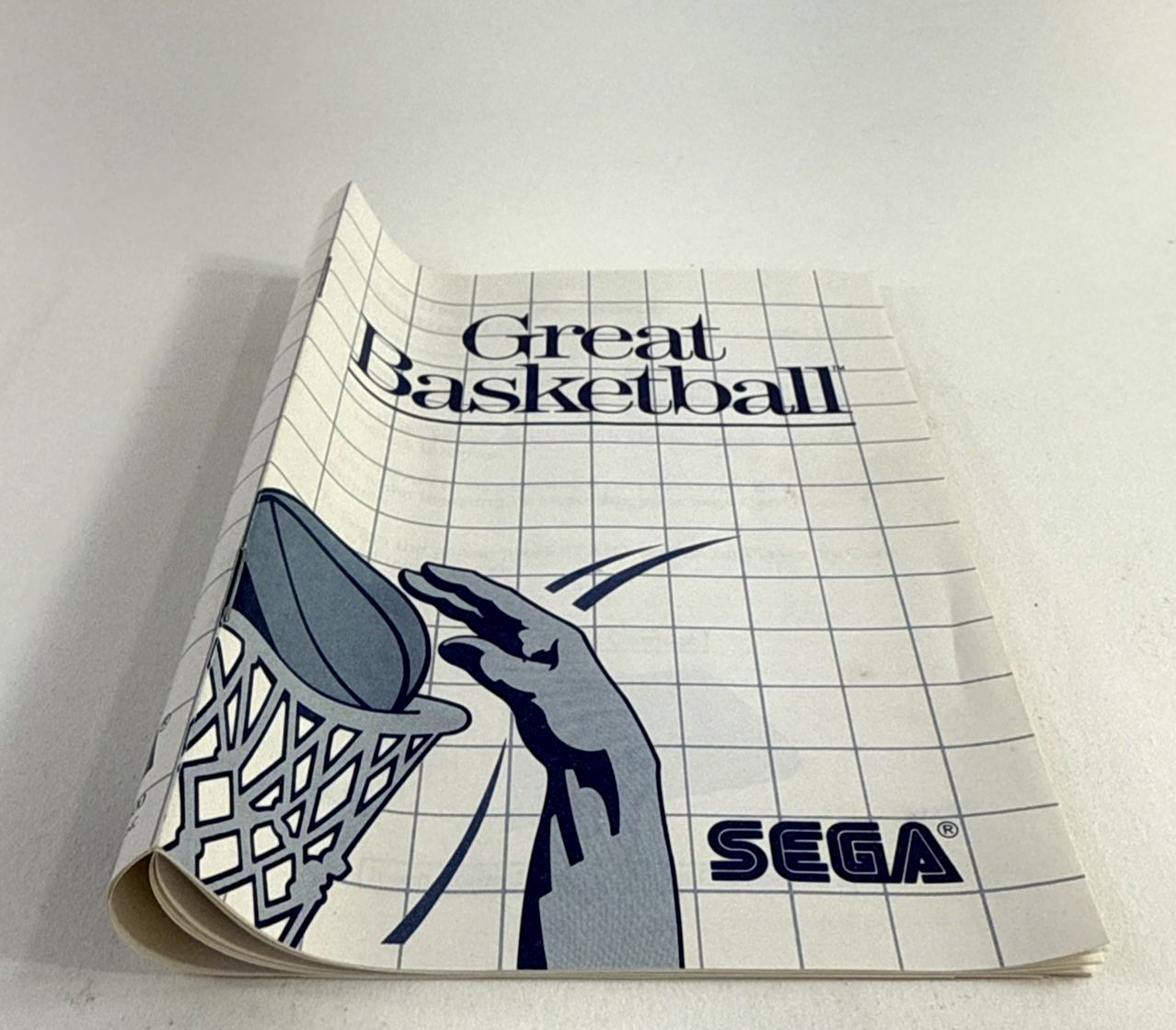 Great Baskeball (Sega Master System, 1987) Game Case Manual - Tested and Working