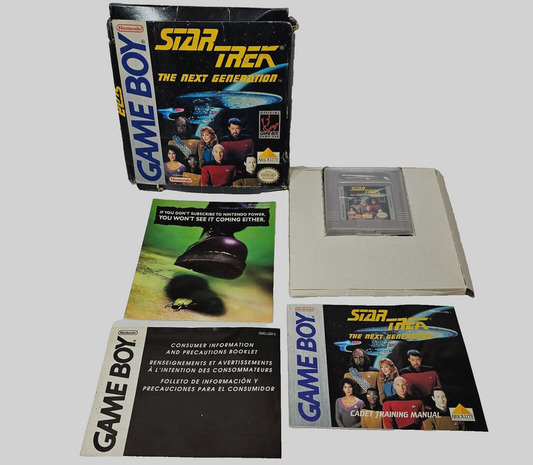 Star Trek The Next Generation (Gameboy, 1993) Game, Box, Manual, Inserts