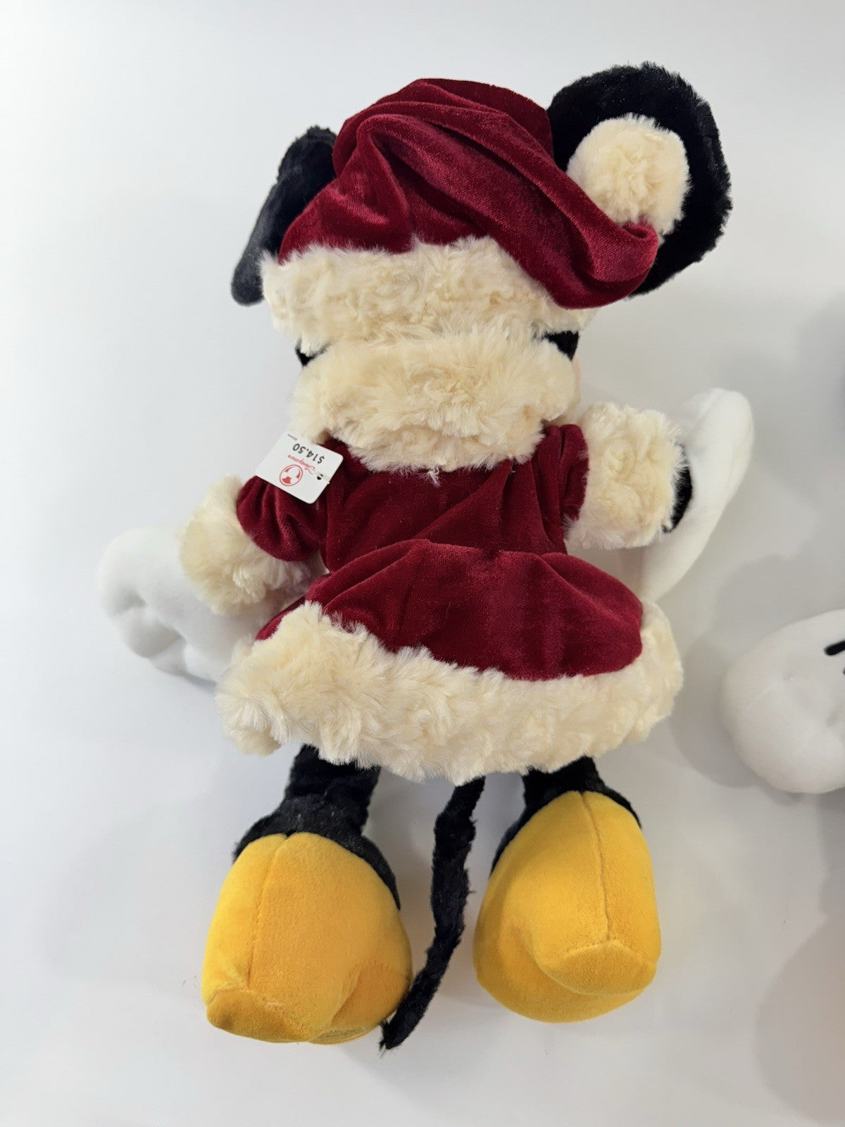 Disney Store Mickey Traditions Christmas 12" Mickey and Minnie Velvet Plush Set