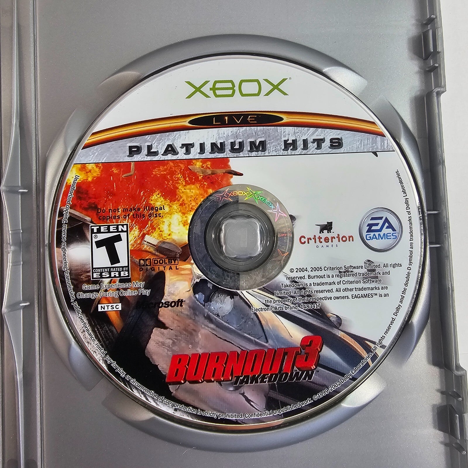 Burnout 3: Takedown (Microsoft Xbox, 2004) Game Case Manual Insert - Tested