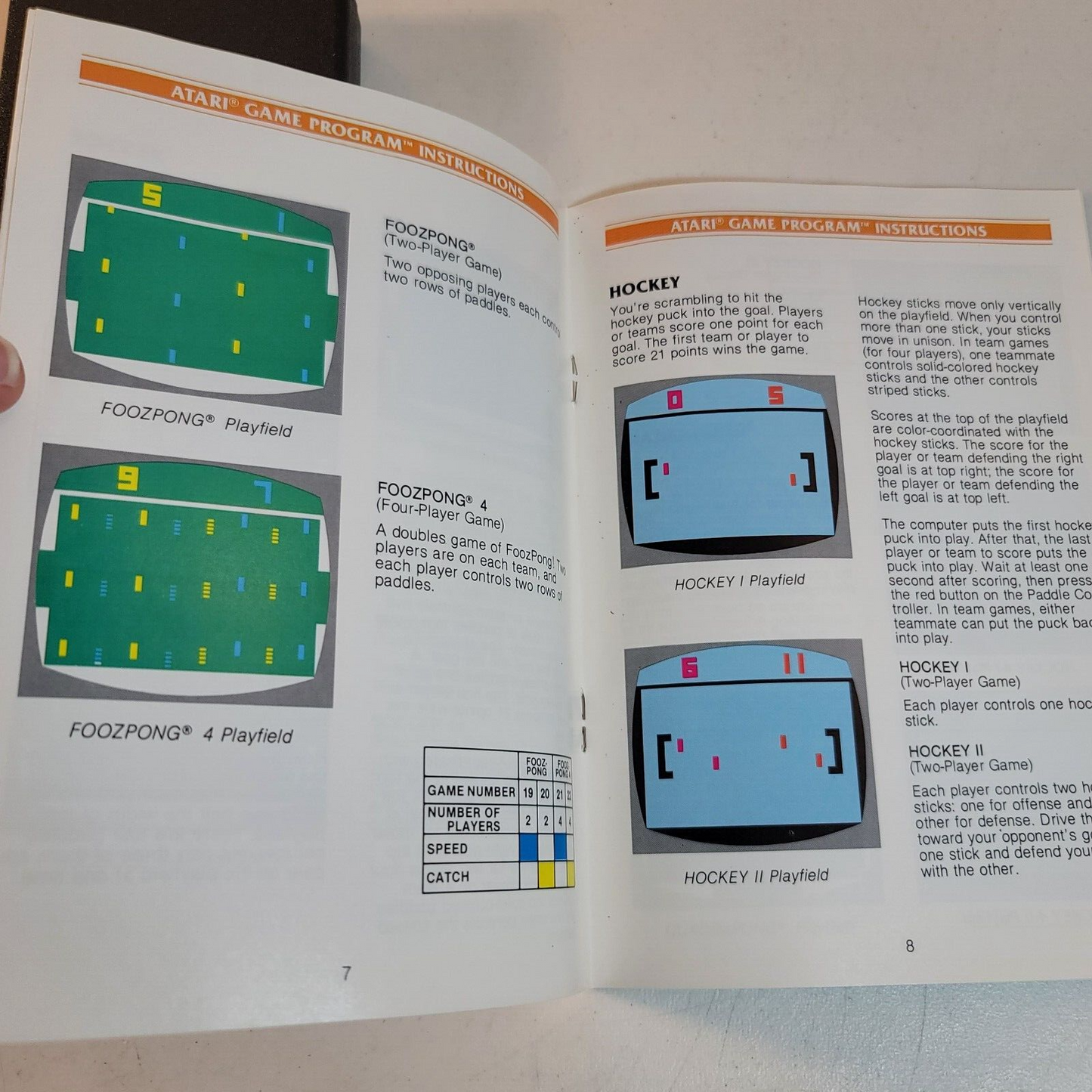 Video Olympics (Atari 2600, 1977) Game Case Manual