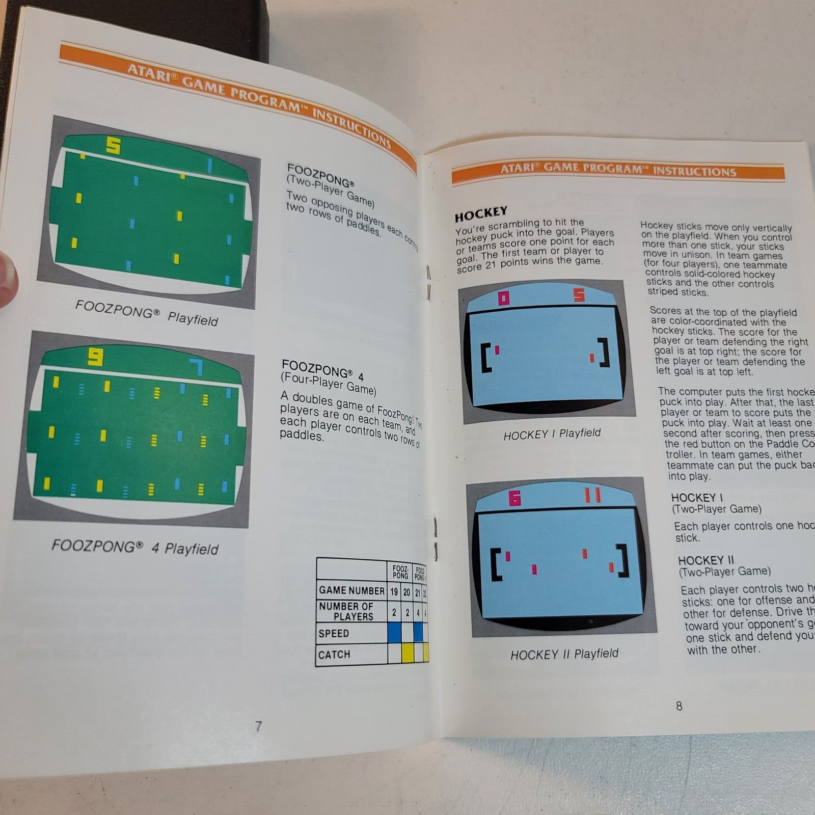 Video Olympics (Atari 2600, 1977) Game Case Manual
