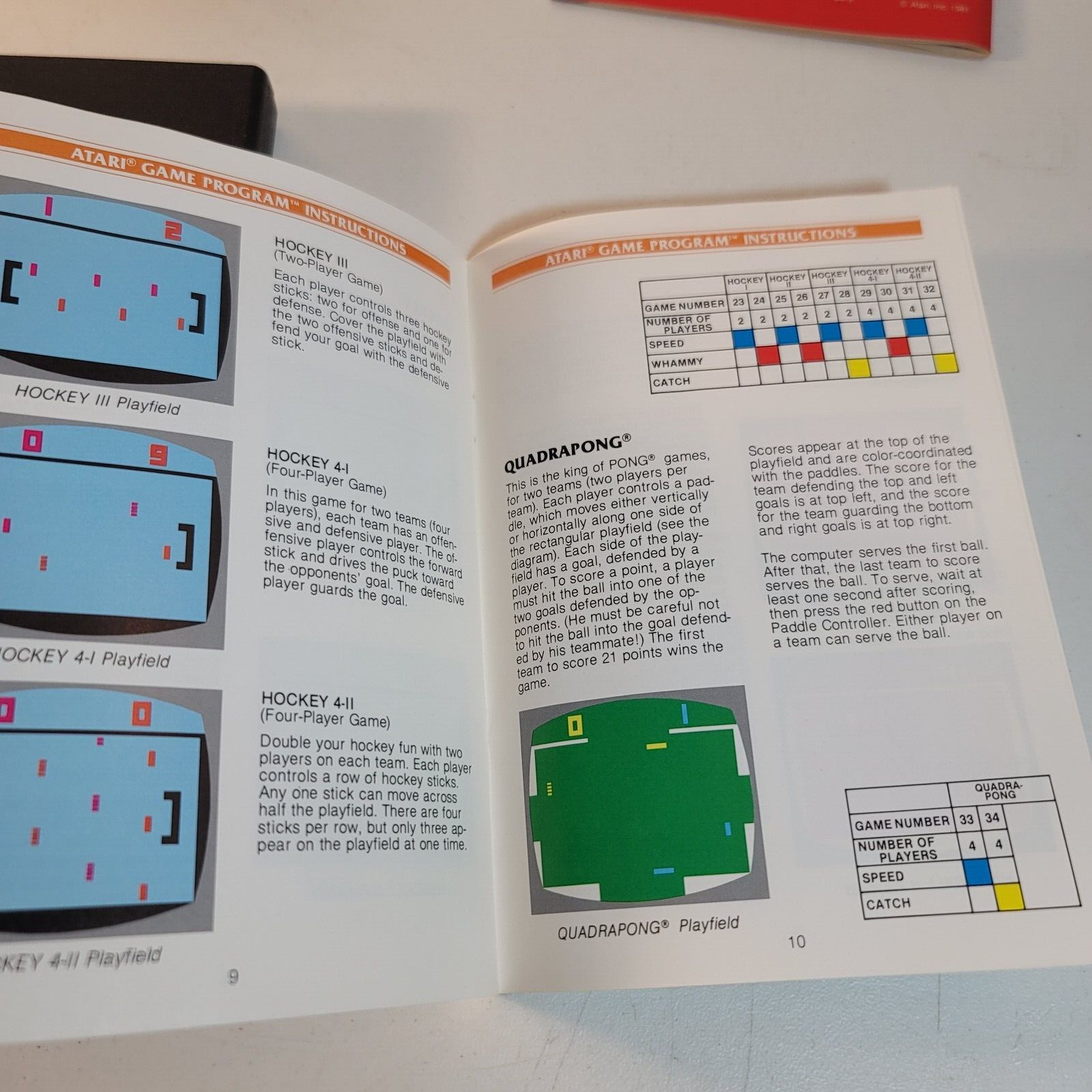 Video Olympics (Atari 2600, 1977) Game Case Manual