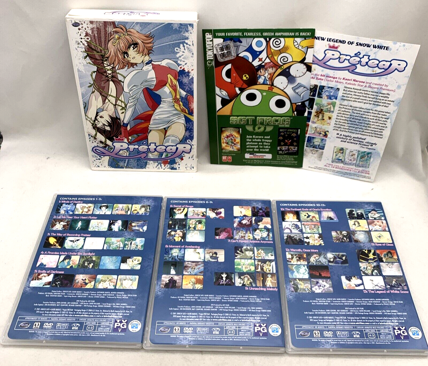 Prétear - Complete Series Box Set (DVD, 2001, 3-Disc Set) Tested and Working