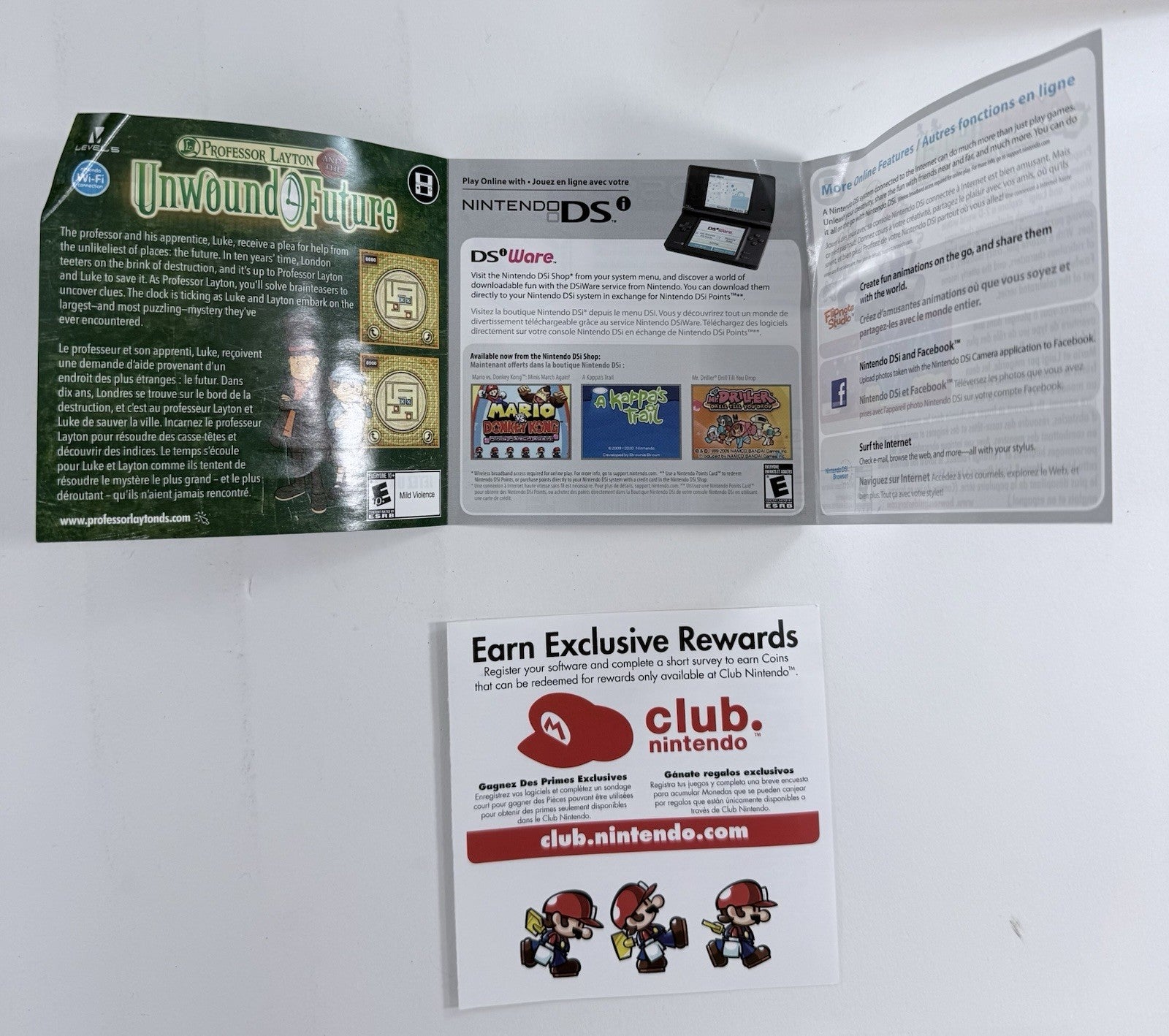 Mario vs Donkey Kong Mini-Land Mayhem (Nintendo DS, 2011) Game Case Manual More