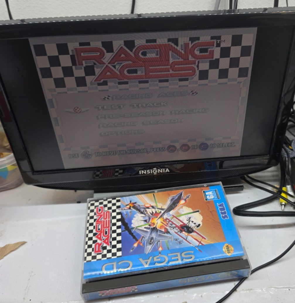 Racing Aces (Sega CD, 1993) Game Case Manual Registration Foam Insert - Tested