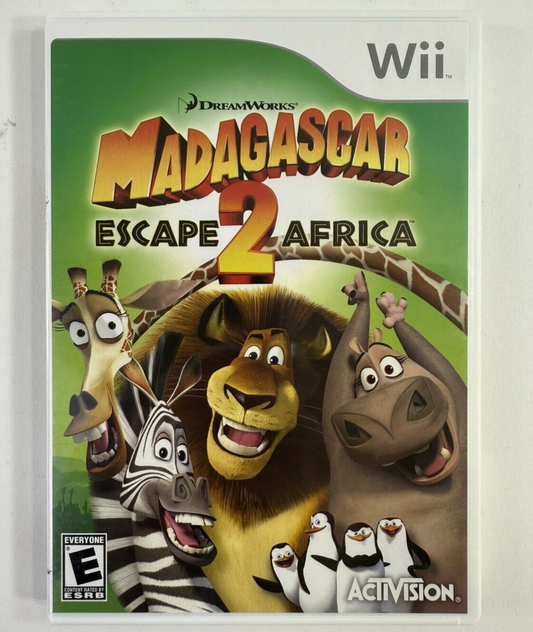 Madagascar: Escape 2 Africa (Nintendo Wii, 2008) Game Case Manual - Tested