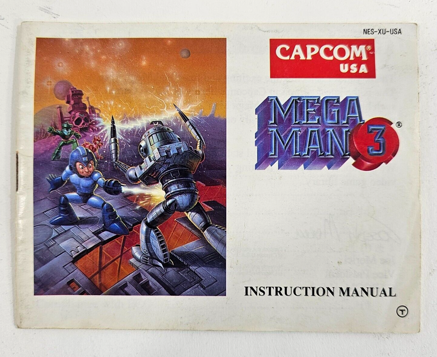Mega Man 3 (Nintendo Entertainment System, 1990) Instructional Manual NES-XU-USA