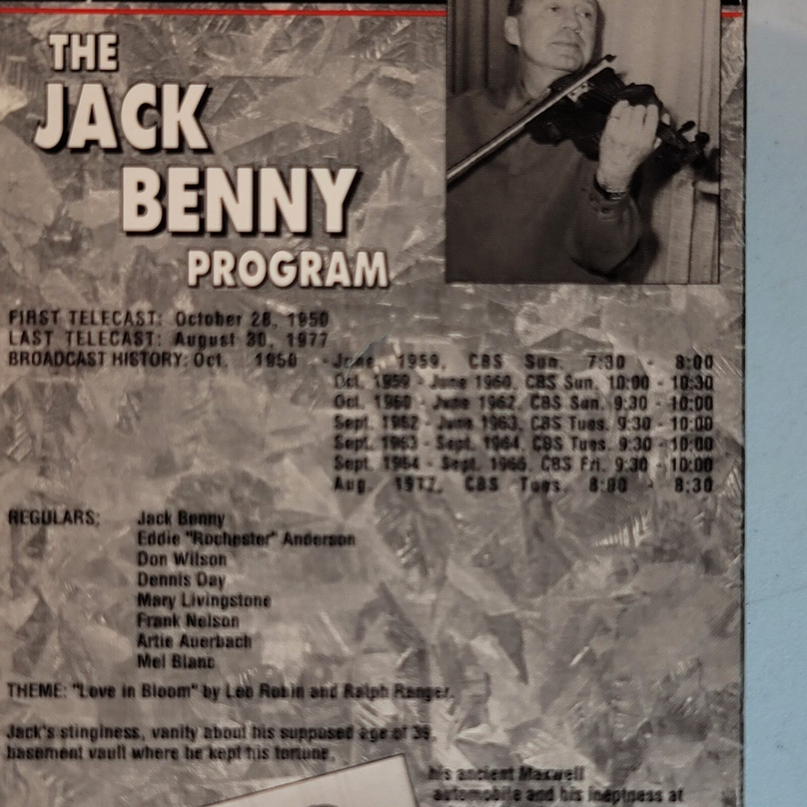 The Jack Benny Program VHS Collector's Choice (4 Episodes/2 Tapes)