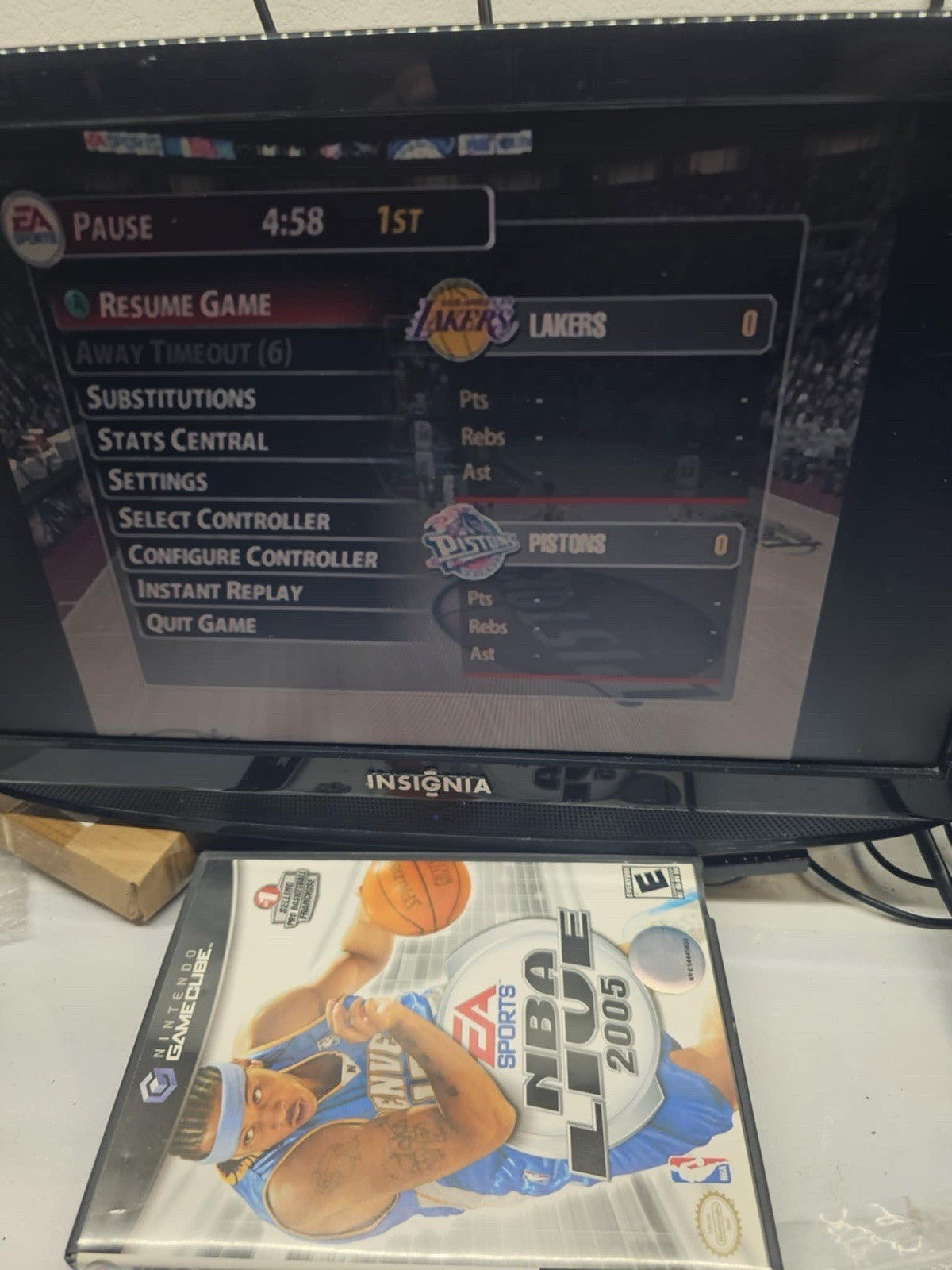 NBA Live 2005 (Nintendo GameCube, 2004) Game Case Manual Insert - Tested