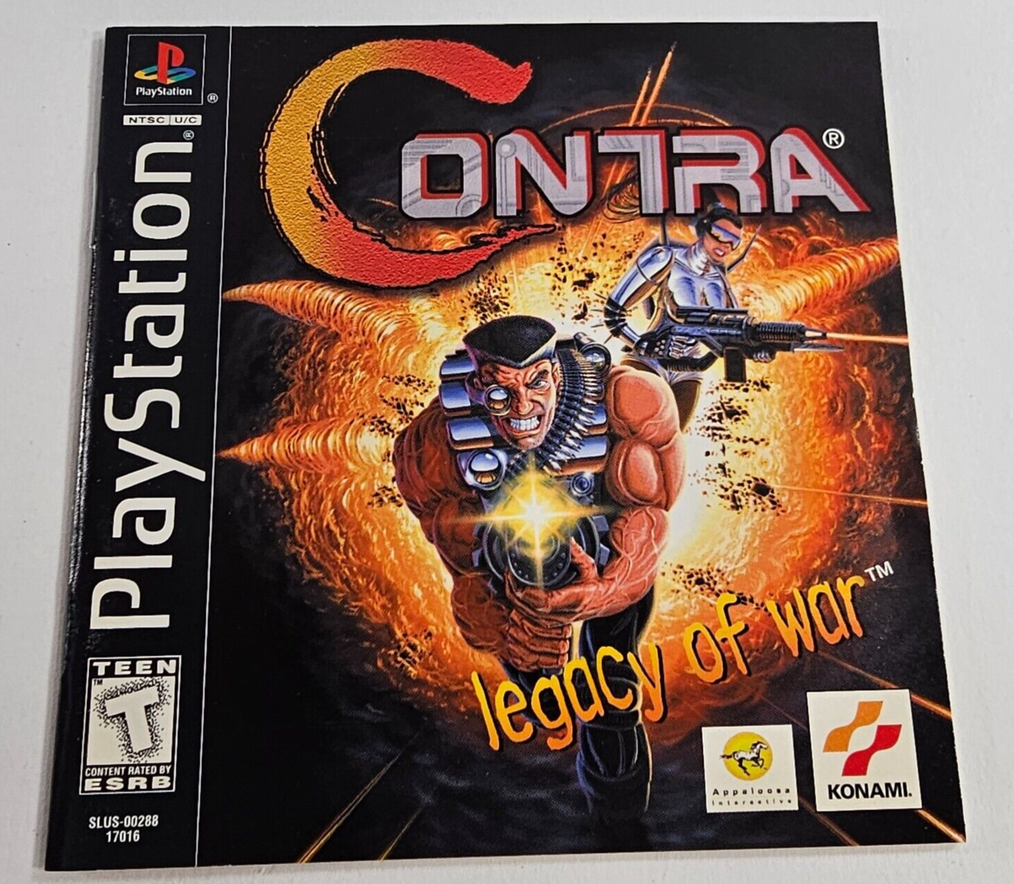 Contra: Legacy of War (PlayStation, 1998) Game Case & Manual - No Game Disc