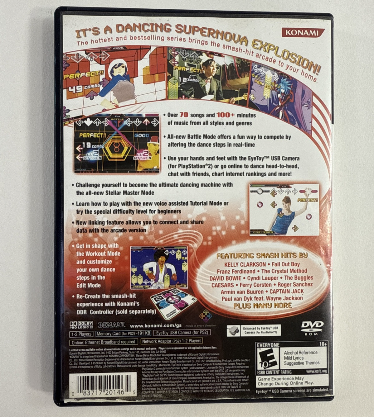 Dance Dance Revolution SuperNova (PlayStation 2, 2006) Game Case Manual - Tested