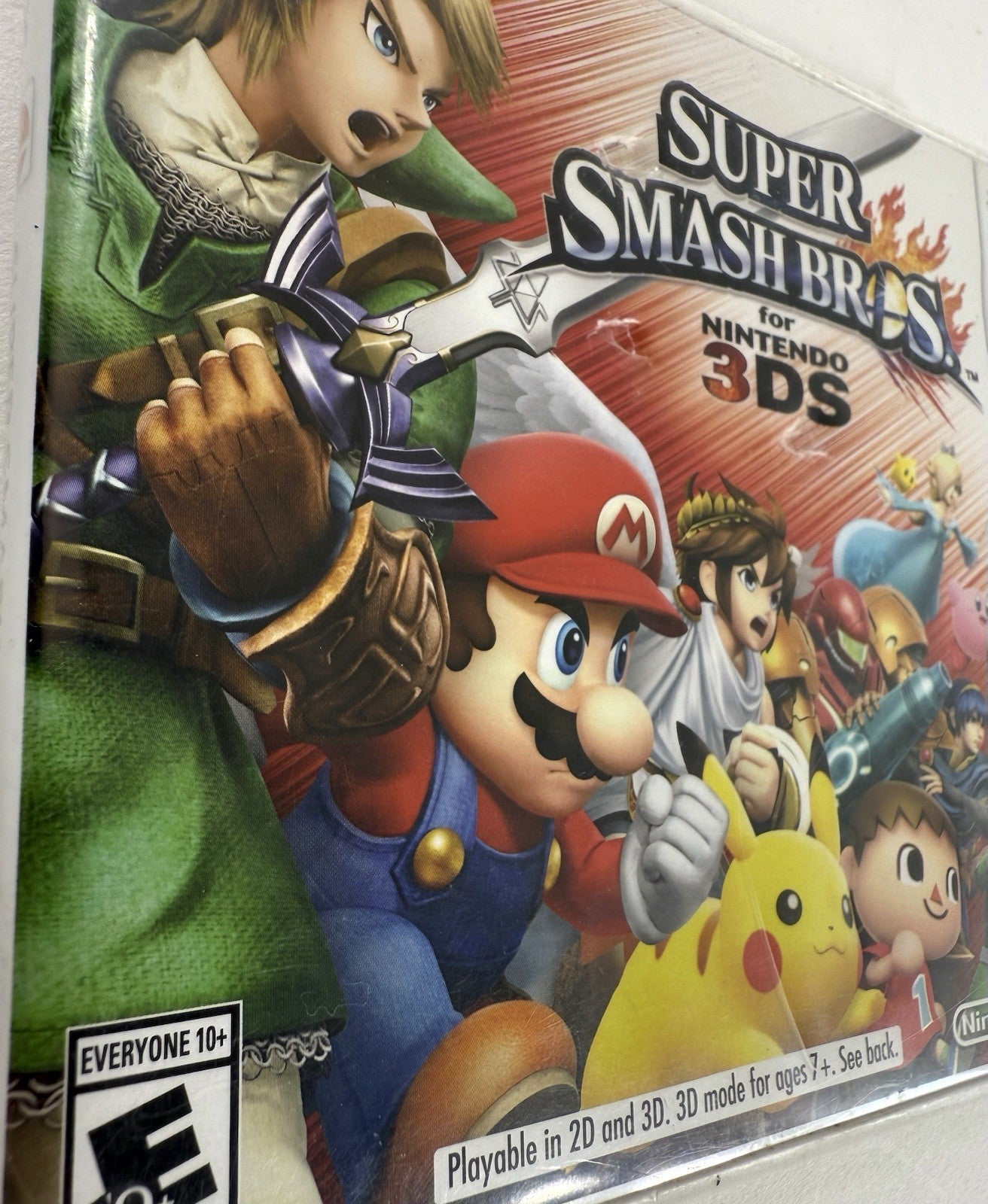 Super Smash Bros (Nintendo 3DS, 2014) Replacement Case and Manual Only