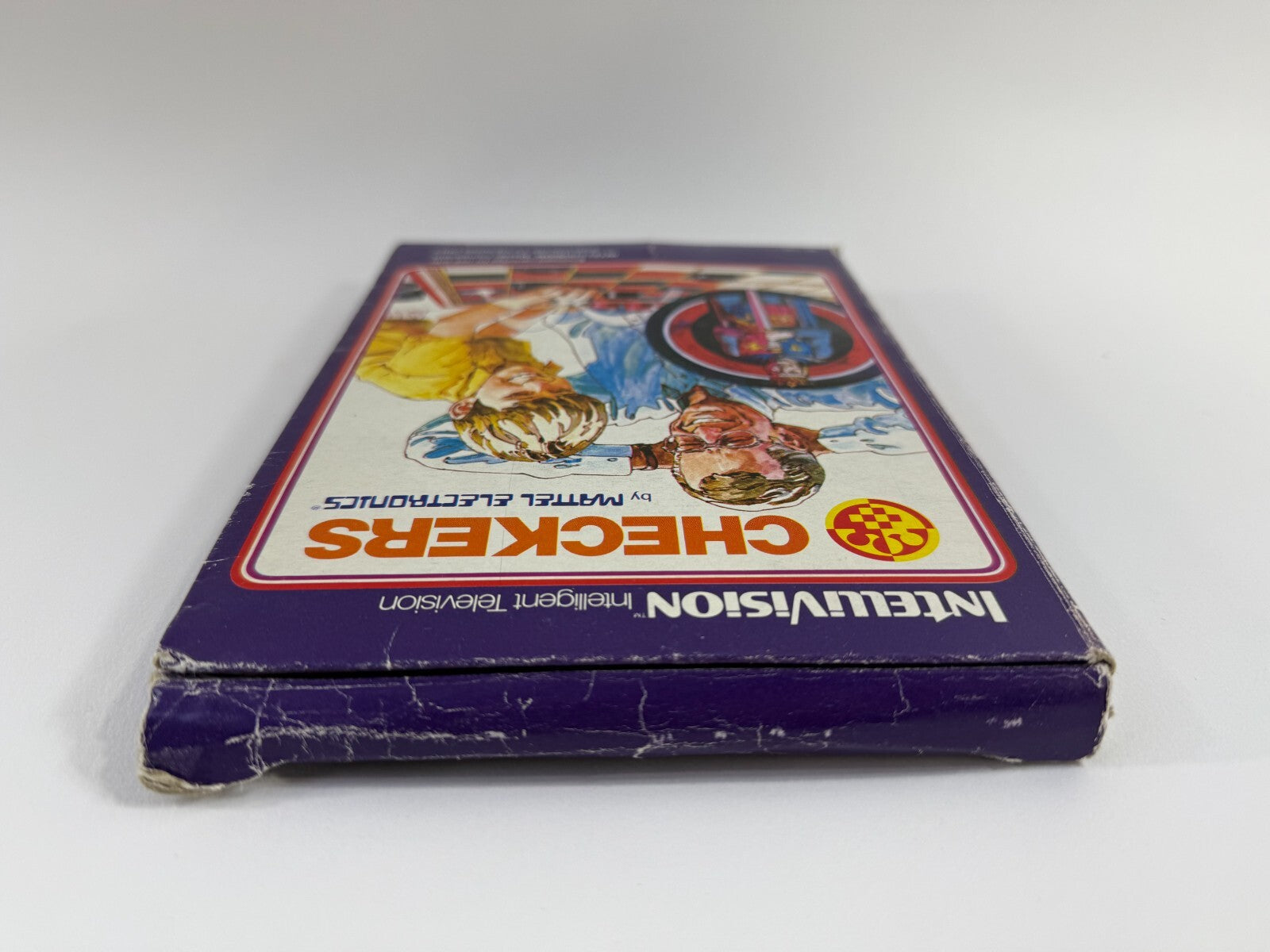 Checkers (Mattel Intellivision, 1979) Game, Box, Manual, and Overlays - Tested