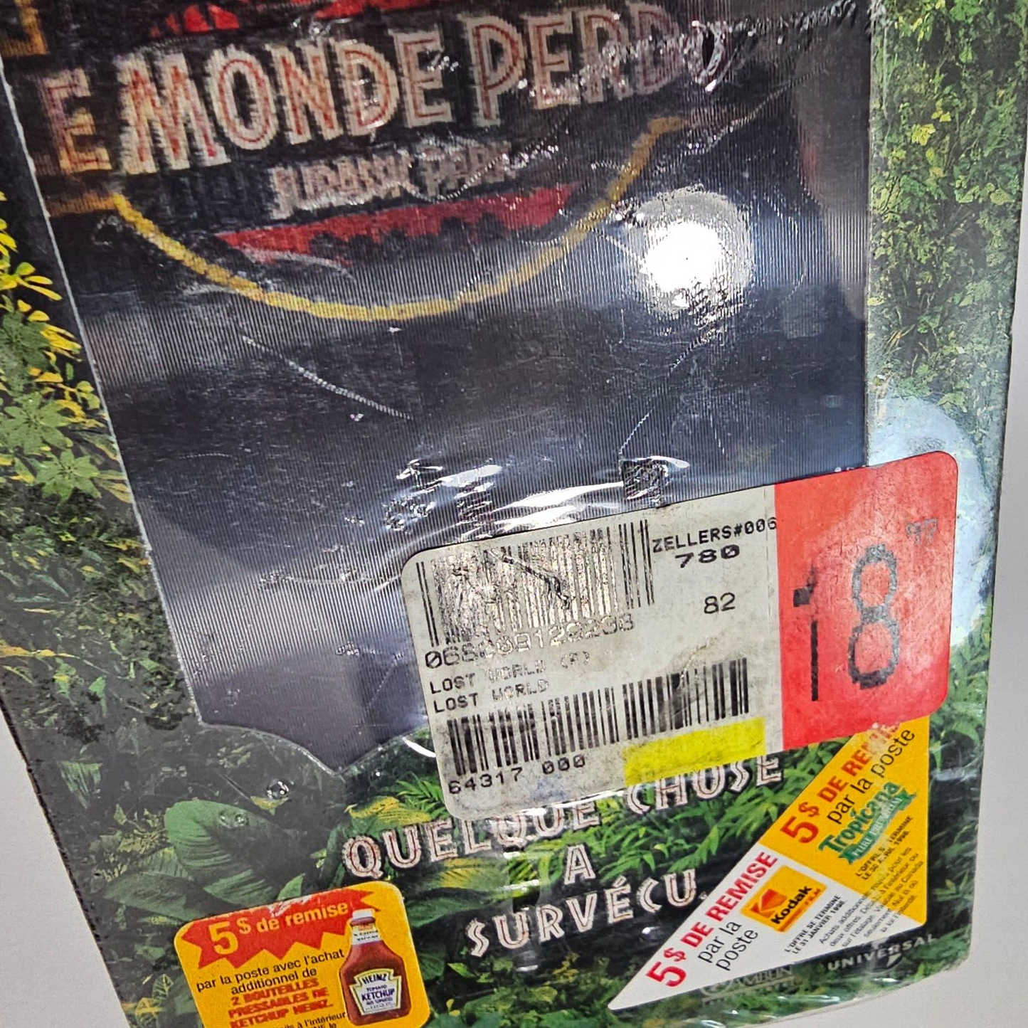 Le Monde Perdu: Jurassic Park (VHS, 1997) Lenticular Cover - New, Sealed
