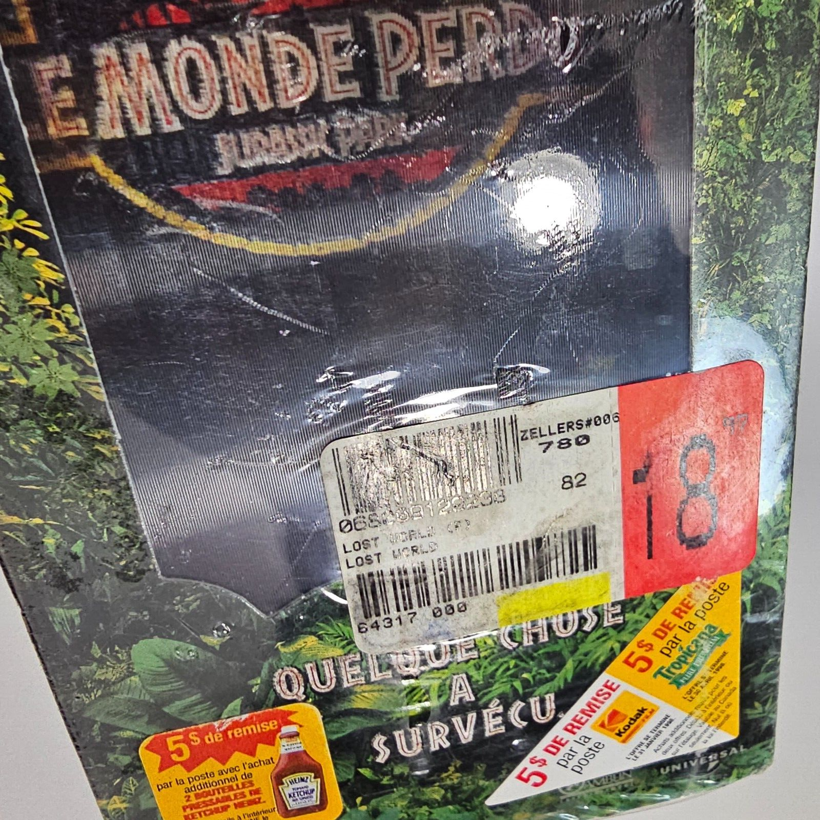 Le Monde Perdu: Jurassic Park (VHS, 1997) Lenticular Cover - New, Sealed