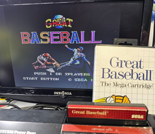 Great Baseball (Sega Master System, 1987) Game and Case - Tested and Working