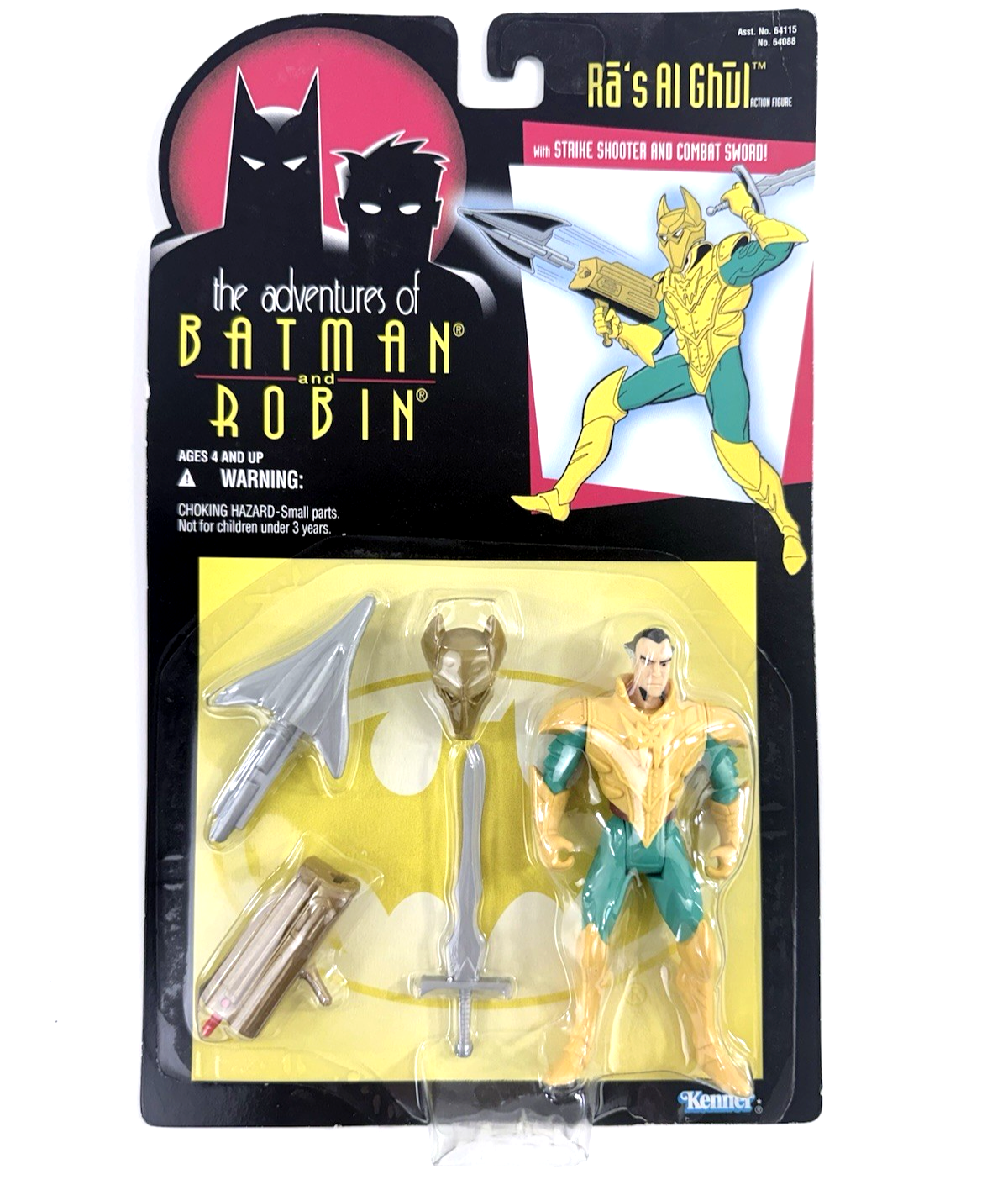 Kenner 1995 Adventures of Batman and Robin Ra’s Al Ghul 4” Sealed Action Figure