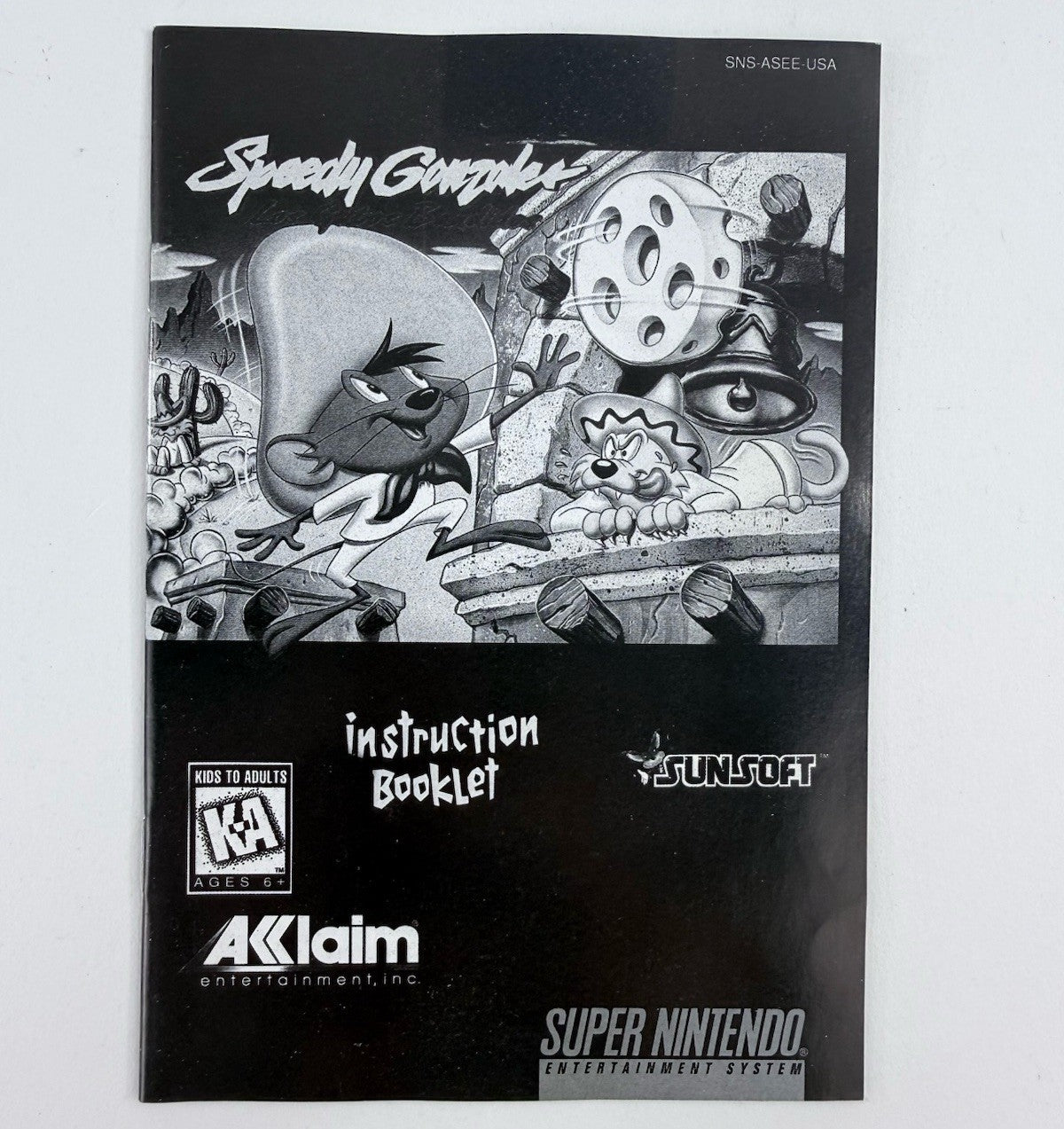 Speedy Gonzales: Los Gatos Bandidos (SNES, 1997) Game Box Manual Insert - Tested