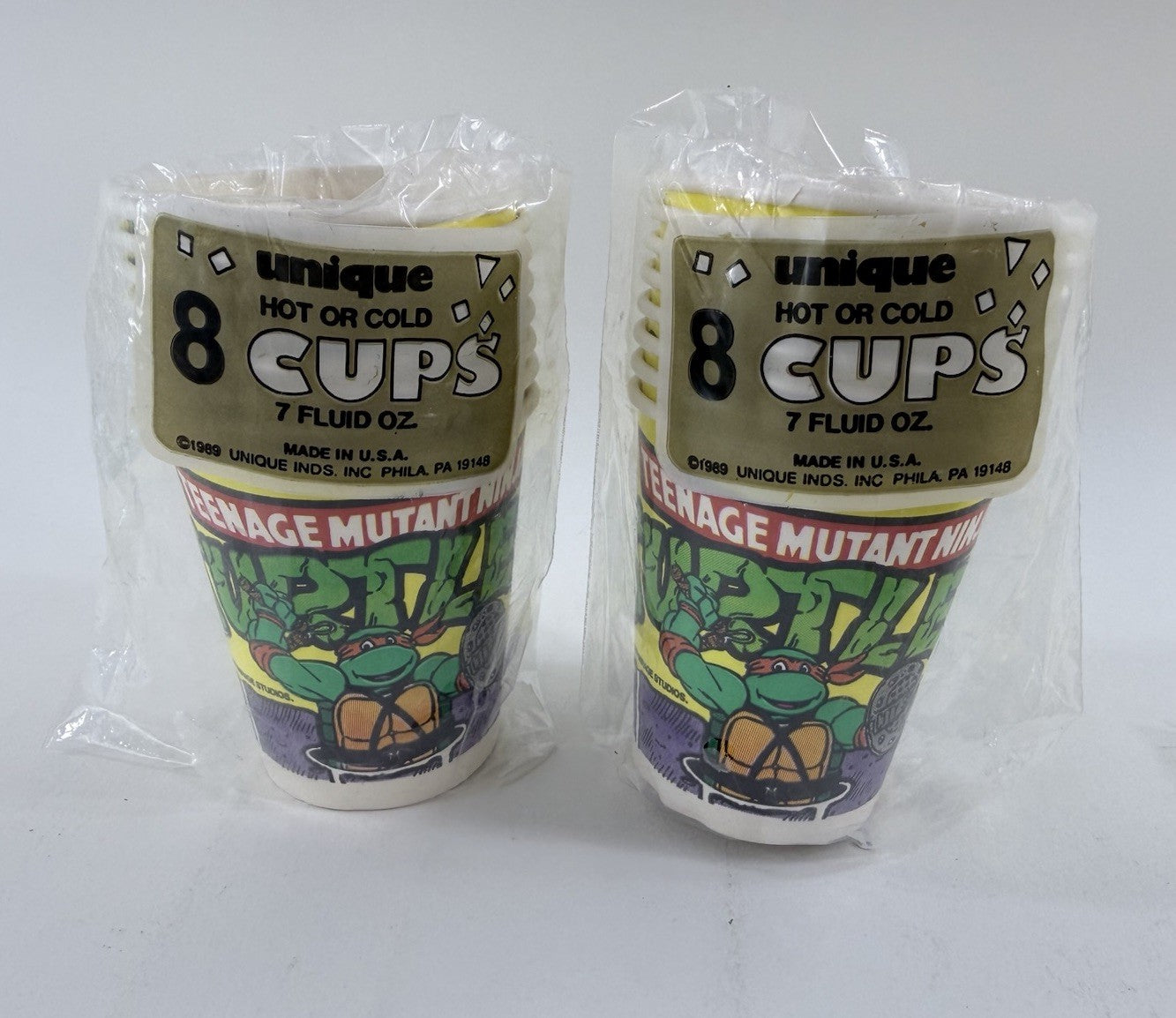 Unique 1989 Teenage Mutant Ninja Turtle Party Napkins, Tablecloth & Cups - New