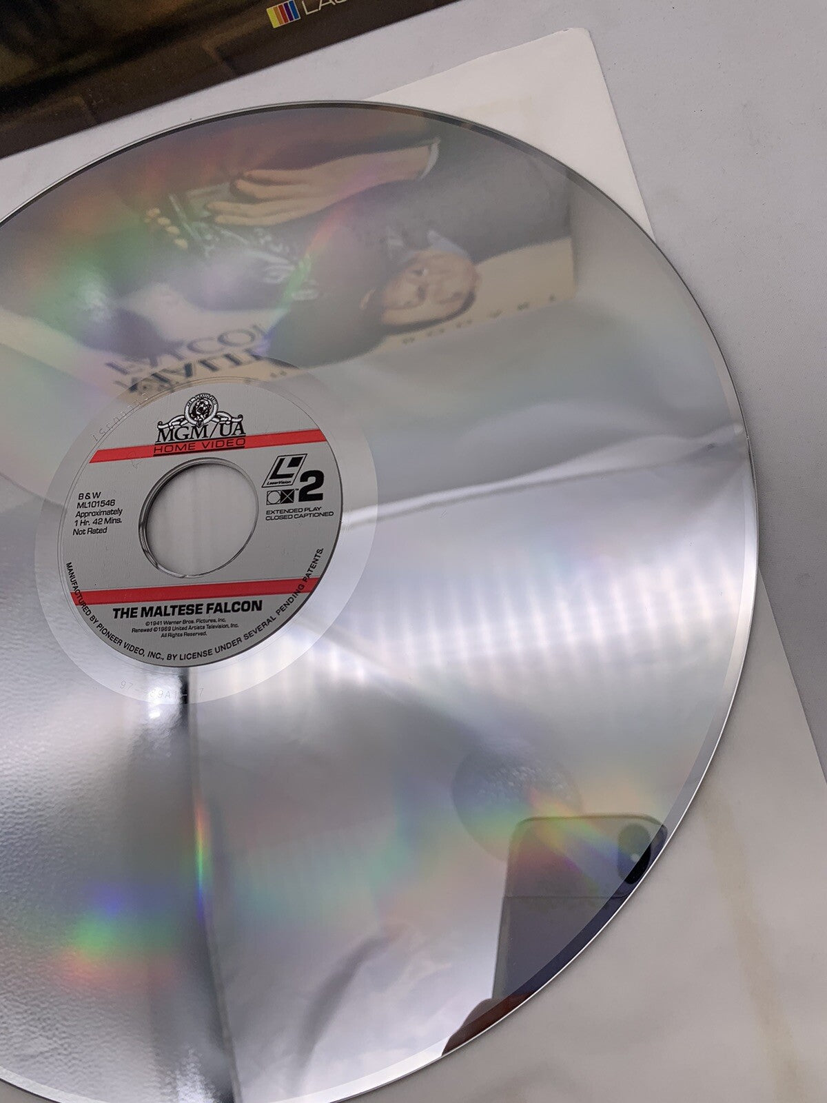 The Maltese Falcon (Laserdisc, 1989)  Black and White 1941 Film - Tested