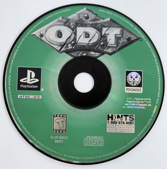 O.D.T. Escape or Die Trying (PlayStation 1, 1998) Game Disc - Tested and Working