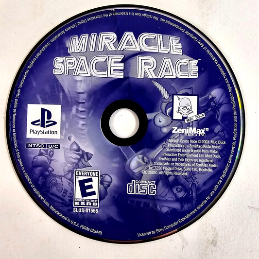 Miracle Space Race (Sony PlayStation 1, 2003) Game Disc - Tested and Working