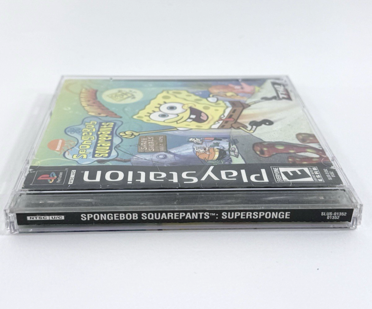 SpongeBob SquarePants: SuperSponge (Sony PlayStation 1, 2001) Game Case & Manual