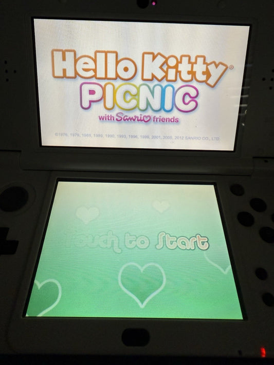Hello Kitty Picnic w/ Sanrio Friends (Nintendo 3DS, 2012) Game Cartridge & Case