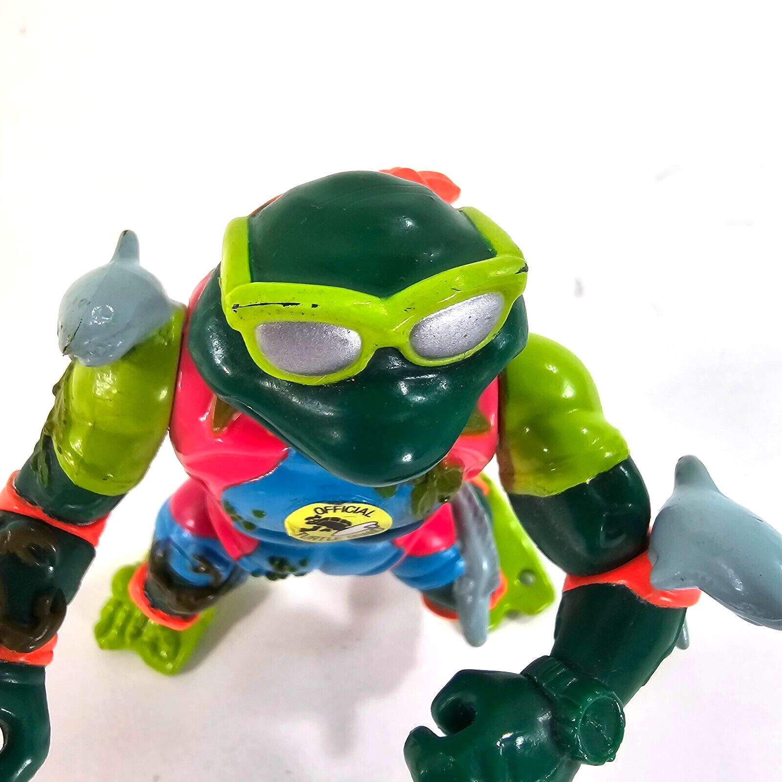 Playmates 1990 Teenage Mutant Ninja Turtles Mike the Sewer Surfer Action Figure