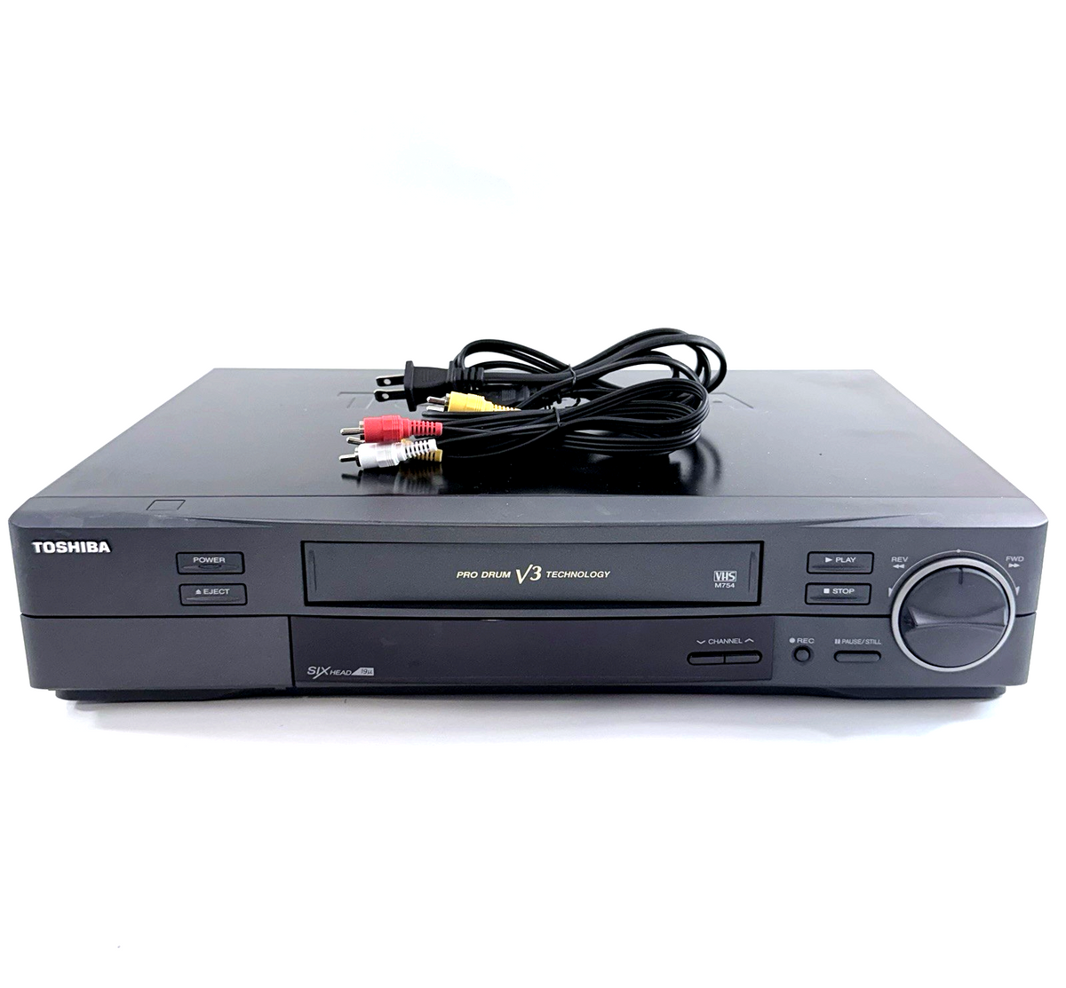 Toshiba M-754 6 Head Pro Drum Video Cassette Recorder with Cables - No Remote
