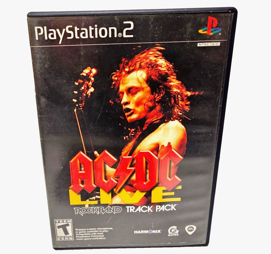 AC/DC Live Rock Band Track Pack (Playstation 2, 2008) Game Case Manual Insert