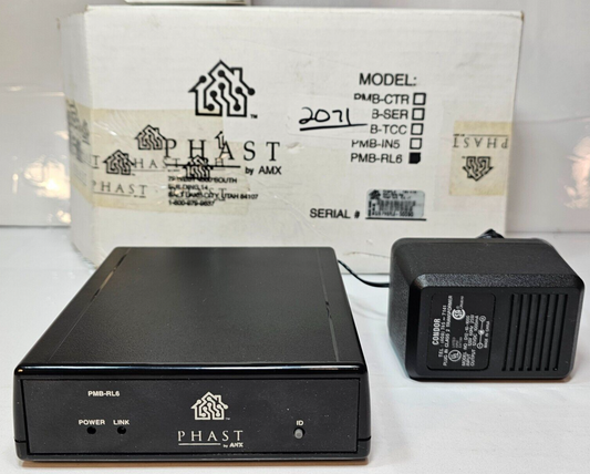 Phast by AMX Landmark PMB-RL6 Remote Relay Box with Power Supply - Tested