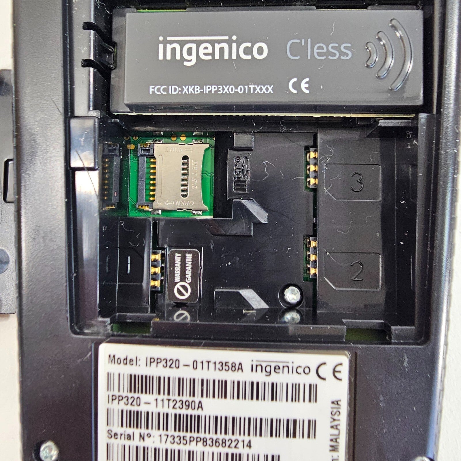 Ingenico iPP320 Payment Terminal with Power Supply and Connector Cable - Tested