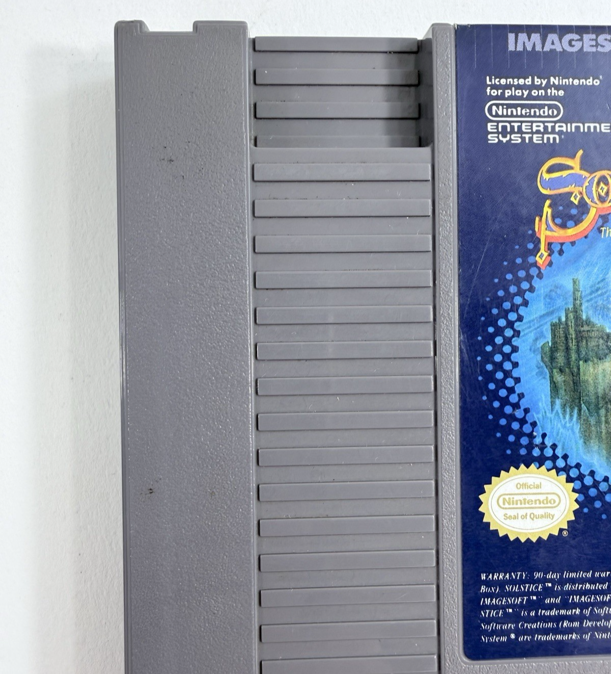 Solstice: The Quest for the Staff of Demnos (Nintendo NES, 1990) Game and Manual