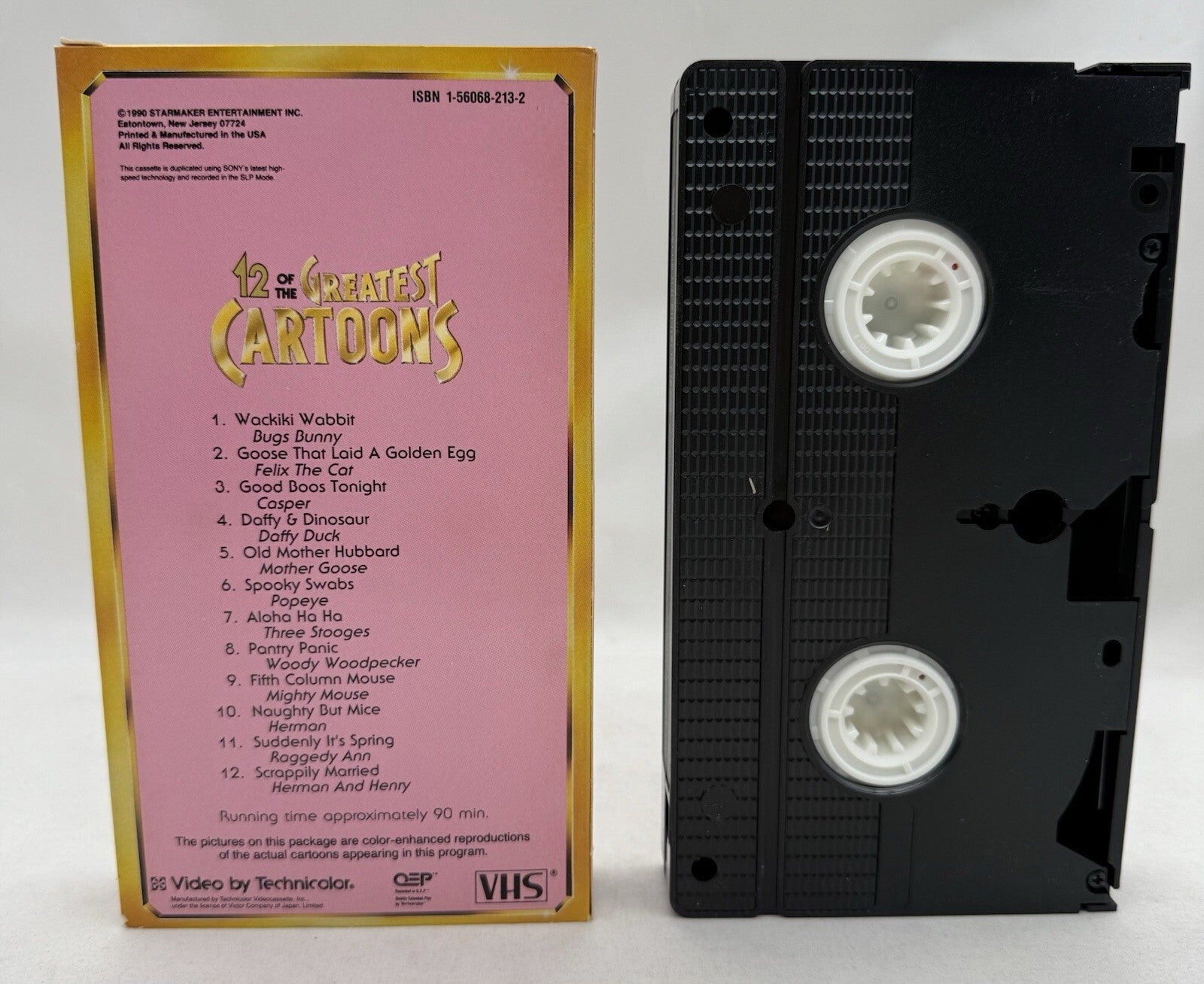 12 of the Greatest Cartoons (VHS, 1990) Tested and Working